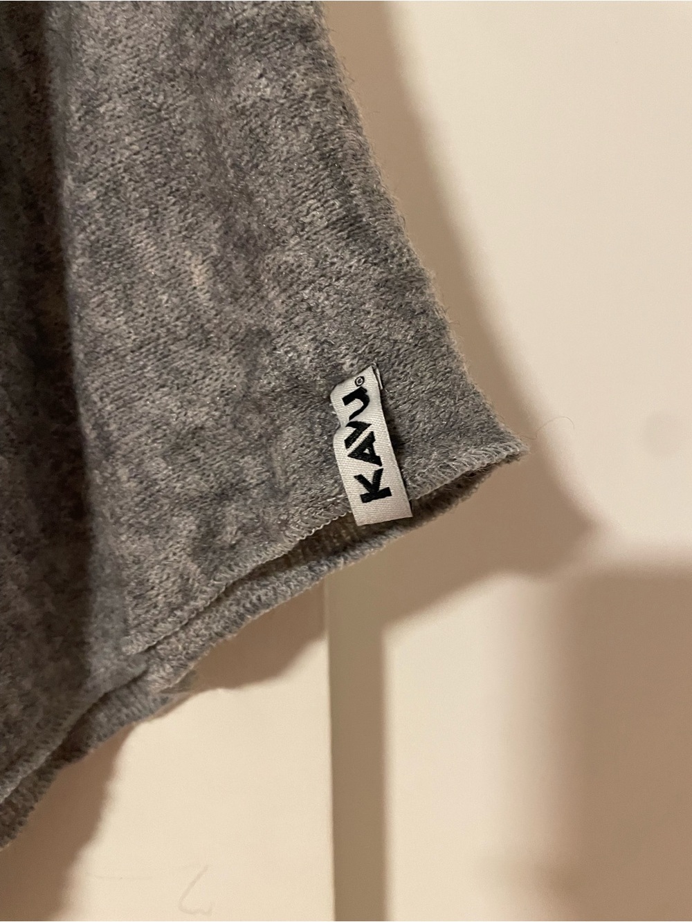 Kavu Cozy Gray Women's Poncho Sweater - Lightweight Cowl Neck - Picture 2 of 3